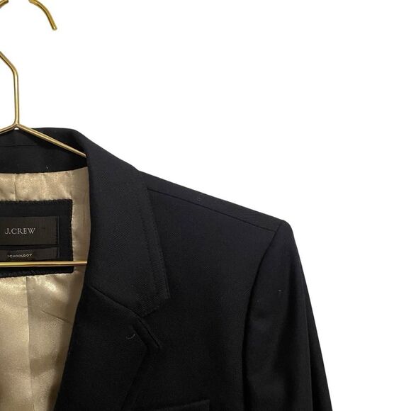 J. Crew Classic Schoolboy Navy Blue Blazer Gold Buttons Wool Size 10 - Picture 2 of 8